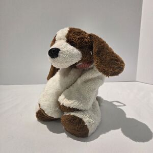 2000 Mary Meyer Flip Flops 12" Beagle Plush Puppy Dog Red Gingham Bow Beans